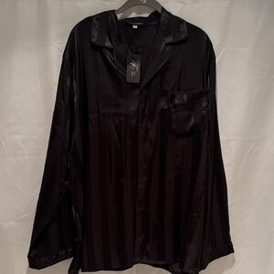Elegant Black Satin PJs unisex size
 Xl